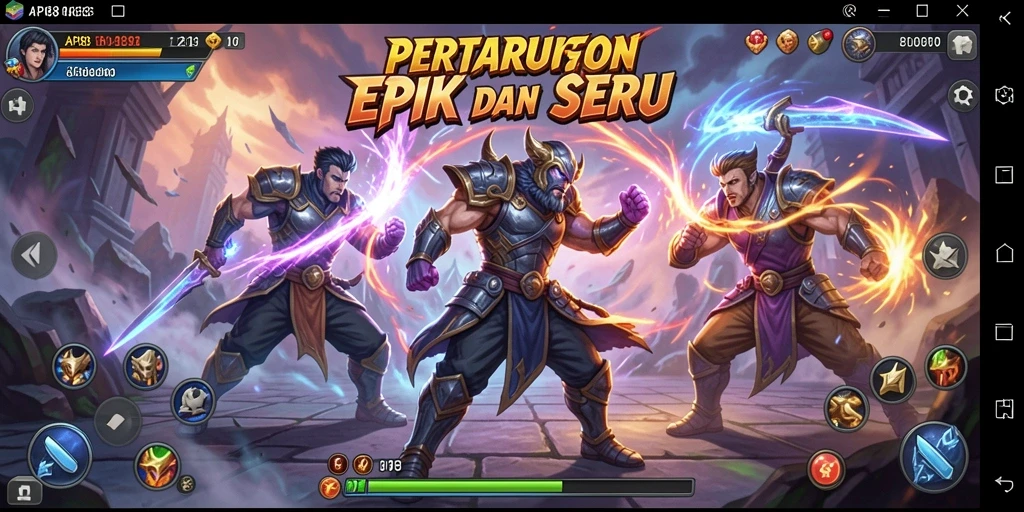 Tampilan gameplay seru API88 dengan pertarungan epik.