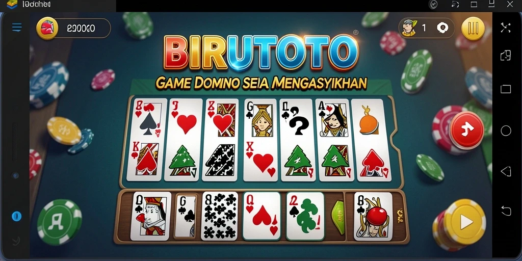 Gameplay seru BIRUTOTO dengan domino yang menarik.
