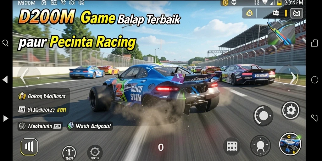 Tampilan gameplay D200M yang mendebarkan dan memukau.