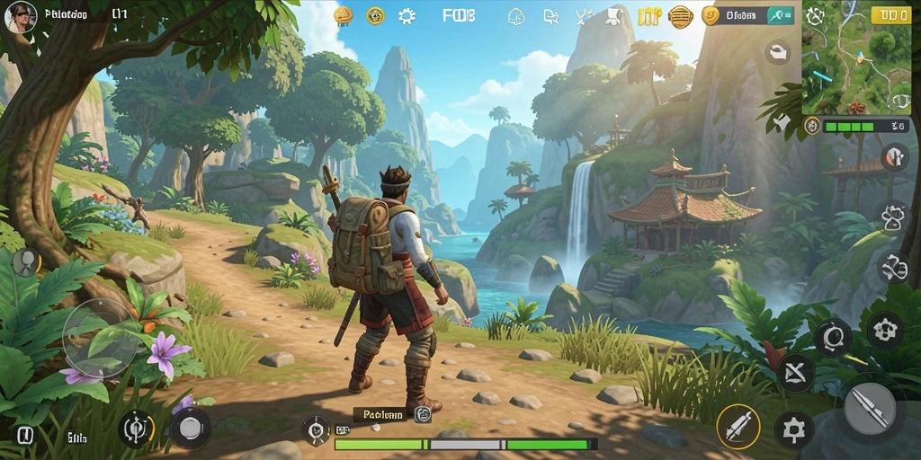 Screenshot gameplay F08 yang menampilkan keindahan dunia terbuka.
