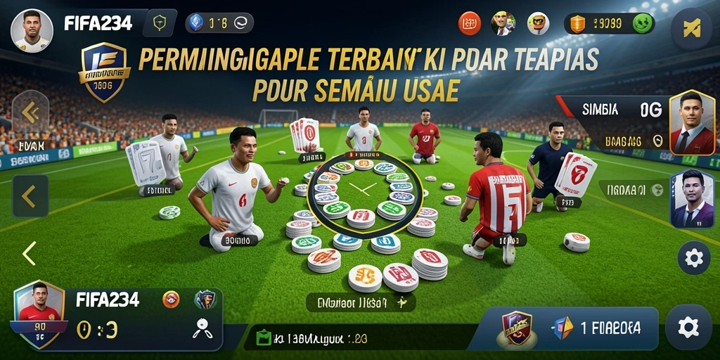 Screenshot gameplay FIFA234 menampilkan suasana seru bermain Gaple.