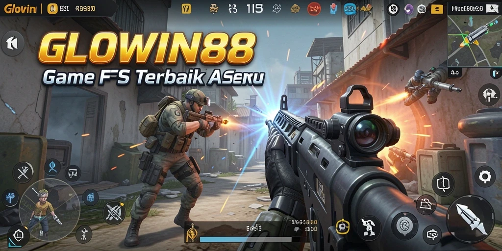 Gameplay seru GLOWIN88 dengan aksi tembak menembak yang intens.