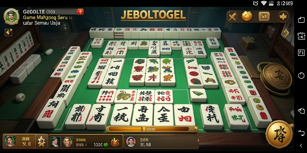 Tangkapan layar utama JEBOLTOGEL menampilkan gameplay Mahjong yang mendebarkan.