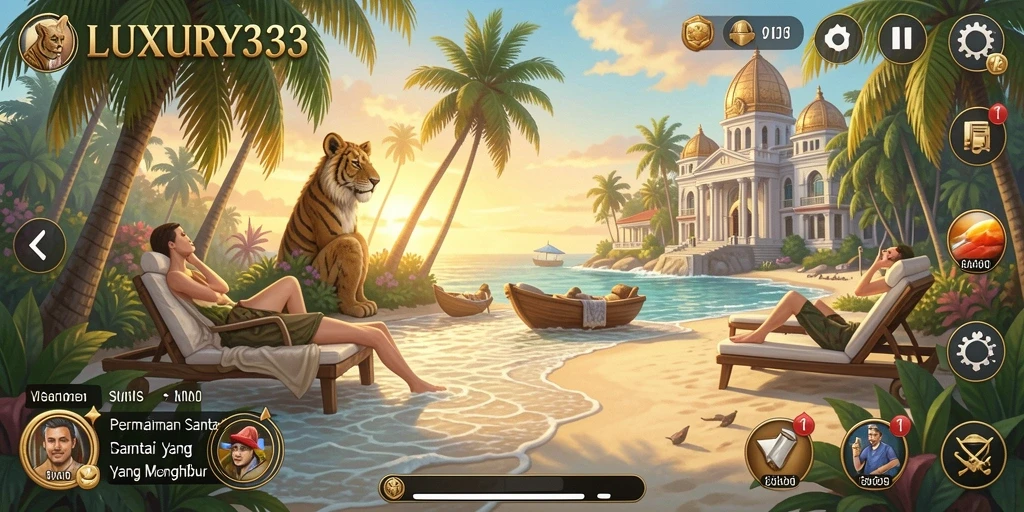 Screenshot dari gameplay LUXURY333 yang penuh warna dan menghibur.