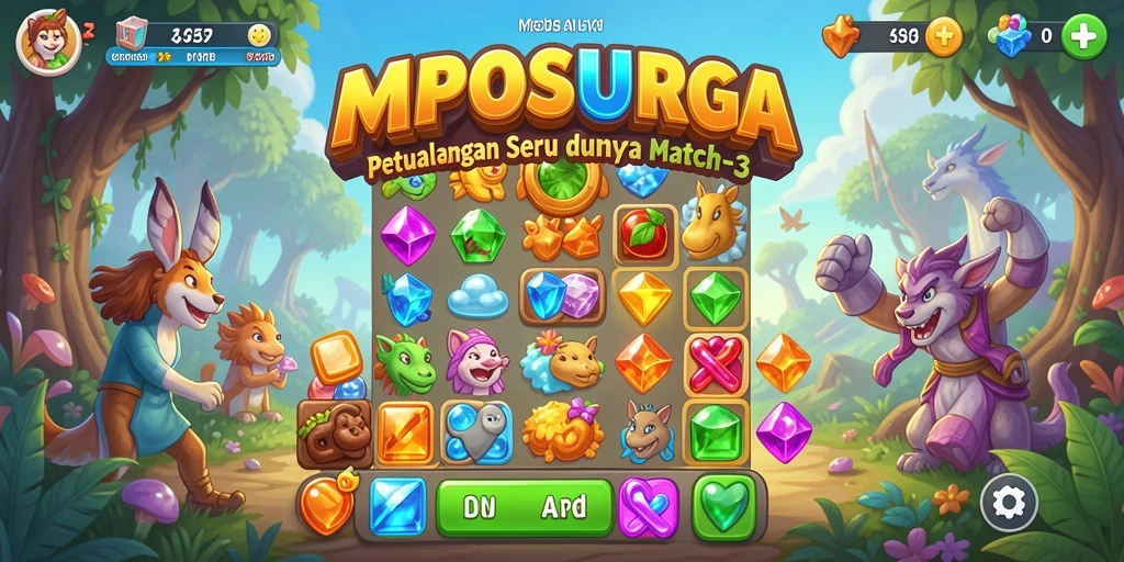 Gameplay seru di MPOSURGA dengan tantangan mencocokkan objek.
