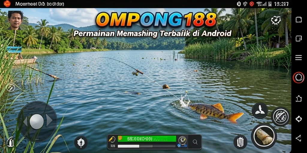Screenshot OMPONG188 yang menunjukkan gameplay memancing yang seru dan interaktif.