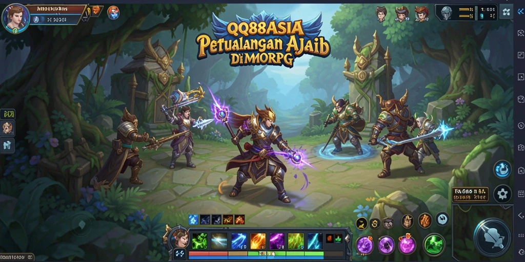 Screenshot gameplay QQ88ASIA menampilkan aksi seru dalam petualangan MMORPG.