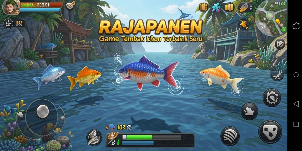 Tampilan gameplay seru RAJAPANEN saat berburu ikan besar.