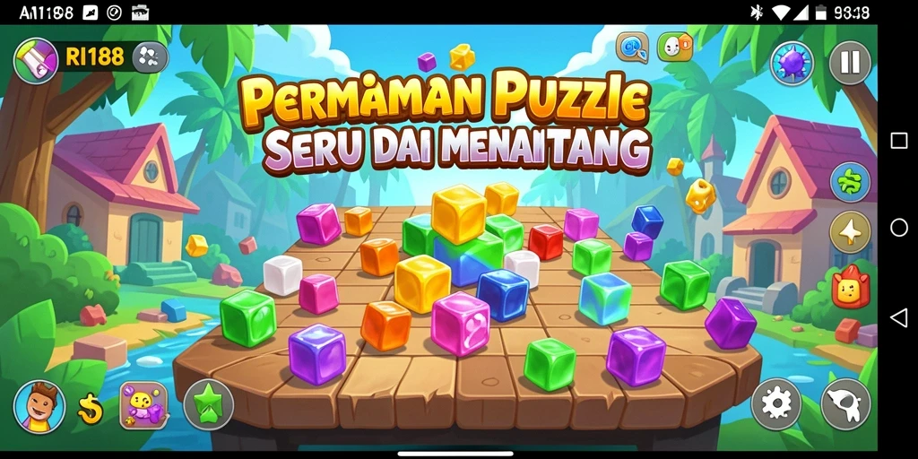 Tampilan gameplay RI188 yang penuh warna dan menantang.