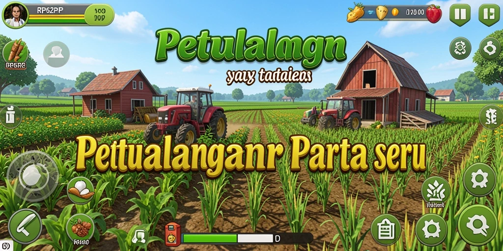 Screenshot utama RP62RP menampilkan aktivitas bertani yang menarik dan interaksi pemain.