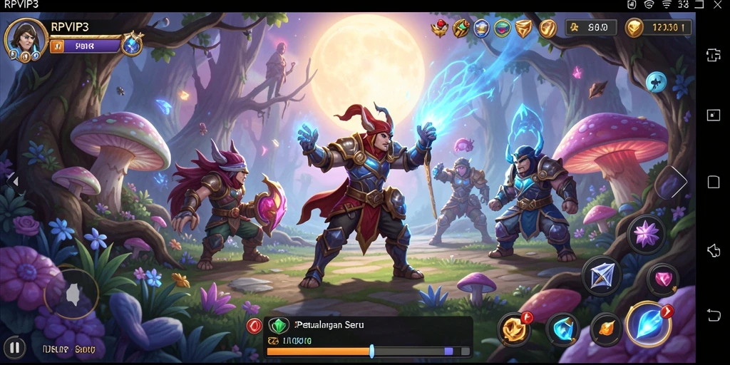 Screenshot RPVIP3 menampilkan aksi petualangan yang mendebarkan.