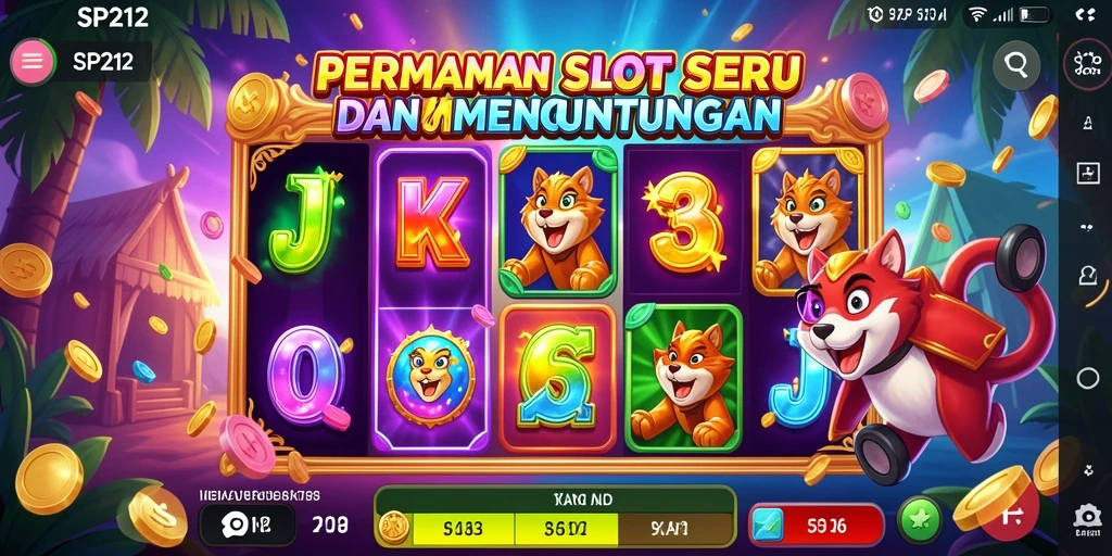 Screenshot gameplay SP212 menampilkan slot yang menarik dan penuh warna.