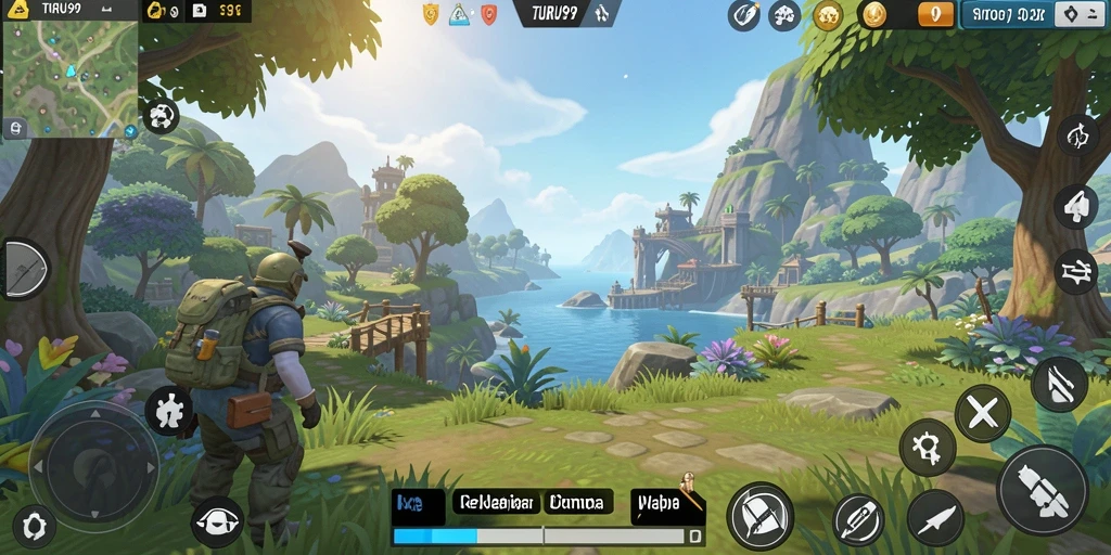 Screenshot gameplay TURU99 menampilkan petualangan seru di dunia terbuka.
