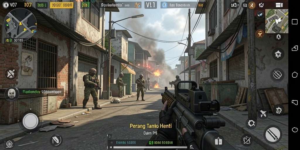 Gameplay TPS V07 yang intens dan menegangkan.