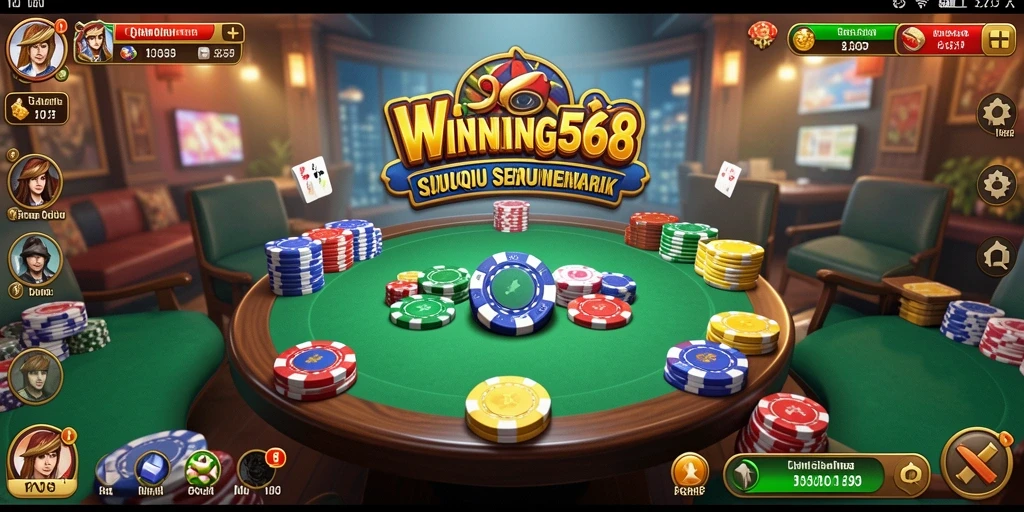 Tampilan gameplay seru dalam game QiuQiu WINNING568.